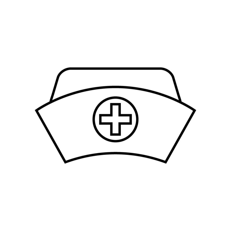 infermiera icona vettore. ospedale illustrazione cartello. emergenza camera simbolo o logo. vettore