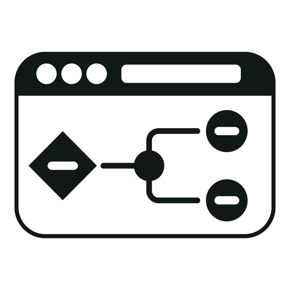 ragnatela schema api icona semplice vettore. interfaccia sito web vettore