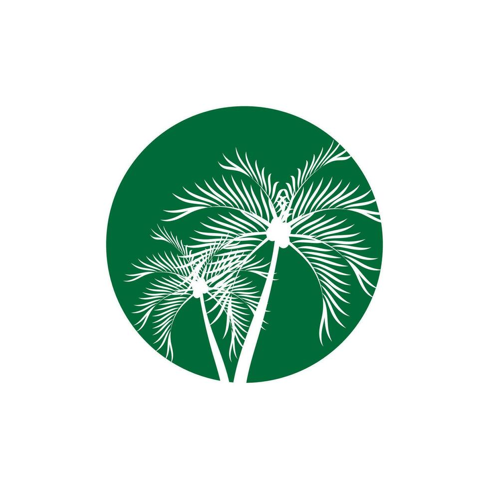 palma albero logo vettore modello simbolo design