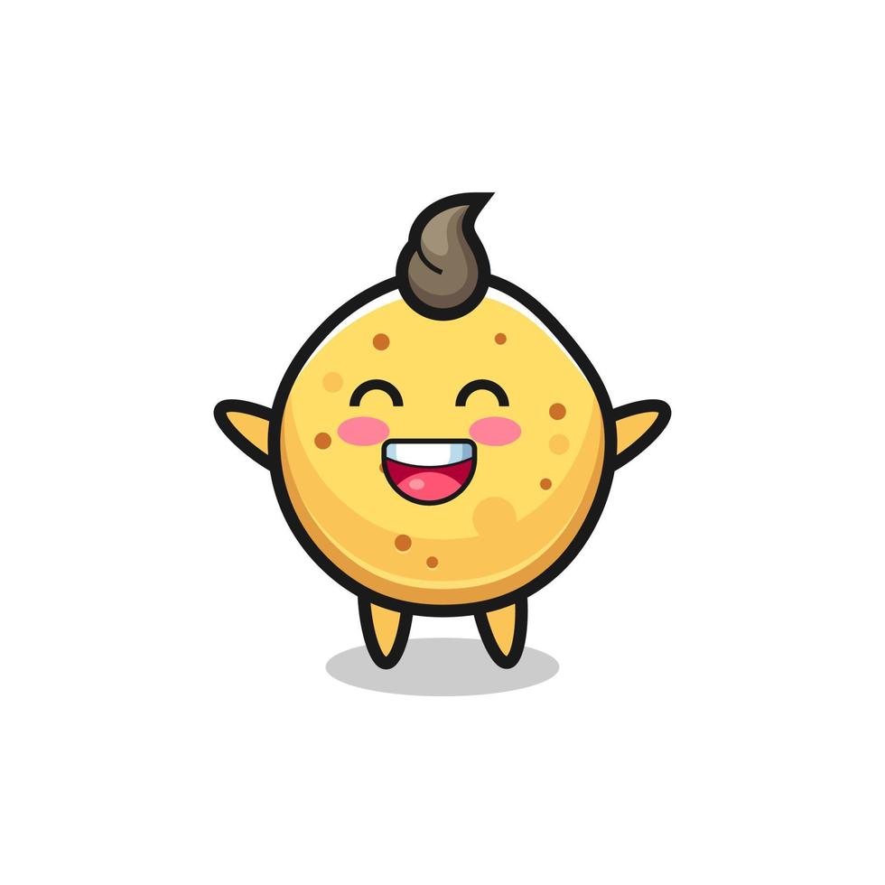 felice bambino personaggio dei cartoni animati di patatine fritte vettore