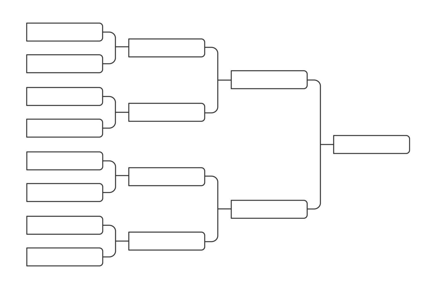 8 squadre torneo staffa campionato modello piatto stile design illustrazione vettoriale. vettore