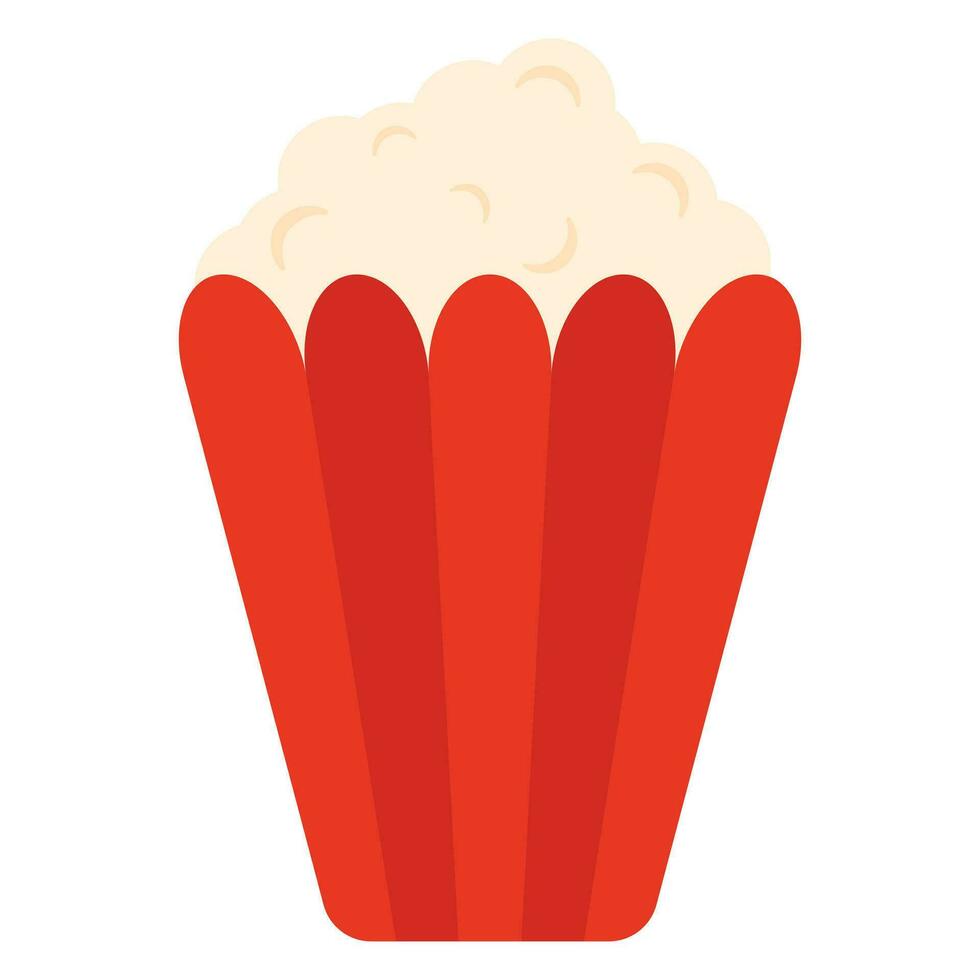 Popcorn icona. vettore piatto illustrazione
