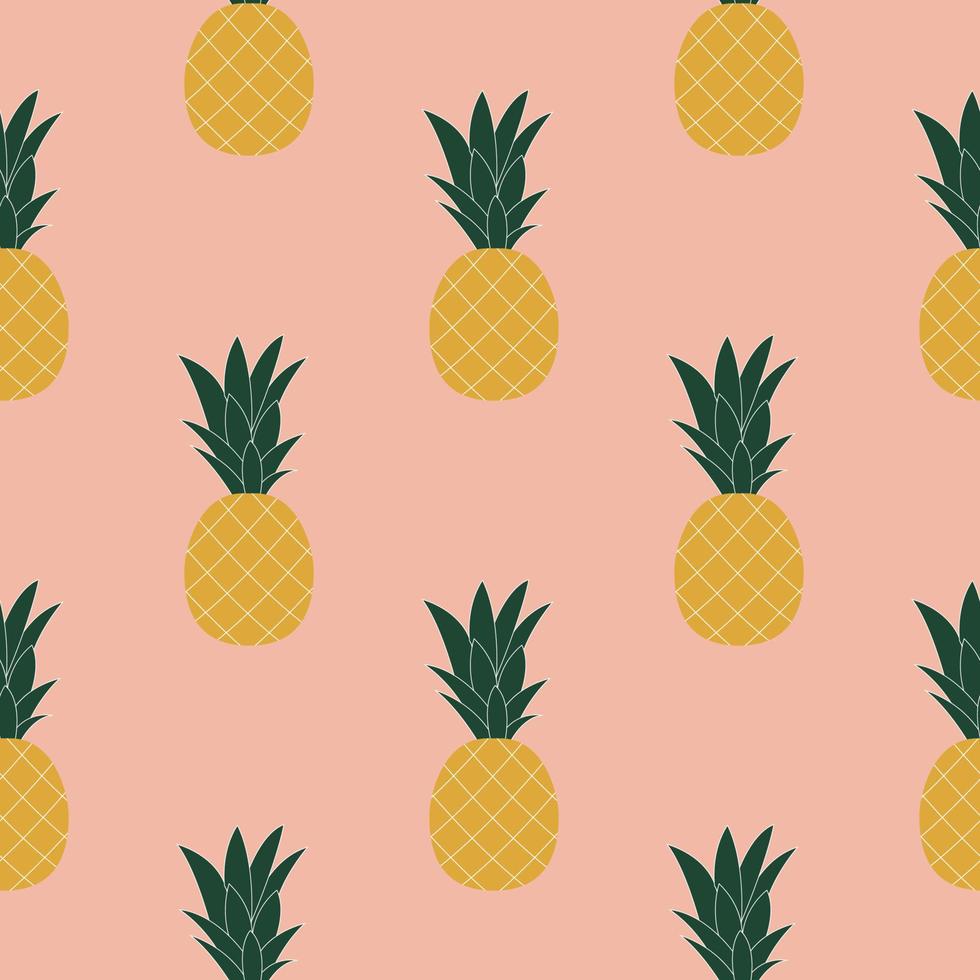 fondo senza cuciture dell'ananas. illustrazione vettoriale