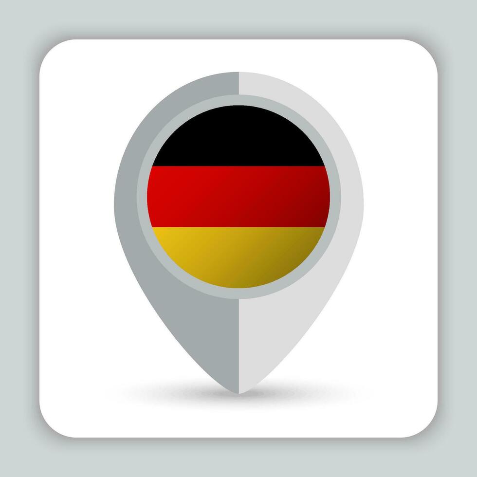 Germania bandiera perno carta geografica icona vettore