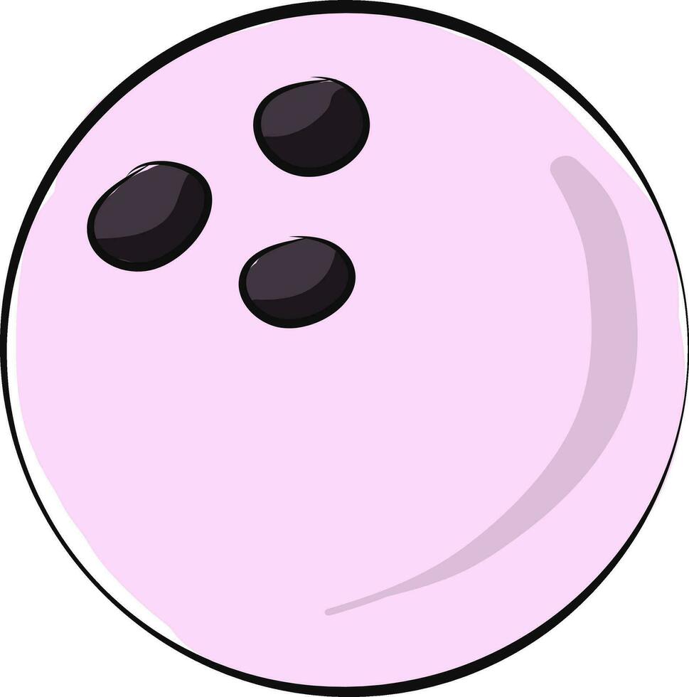 leggero viola bowling palla vettore illustrazione su bianca sfondo.