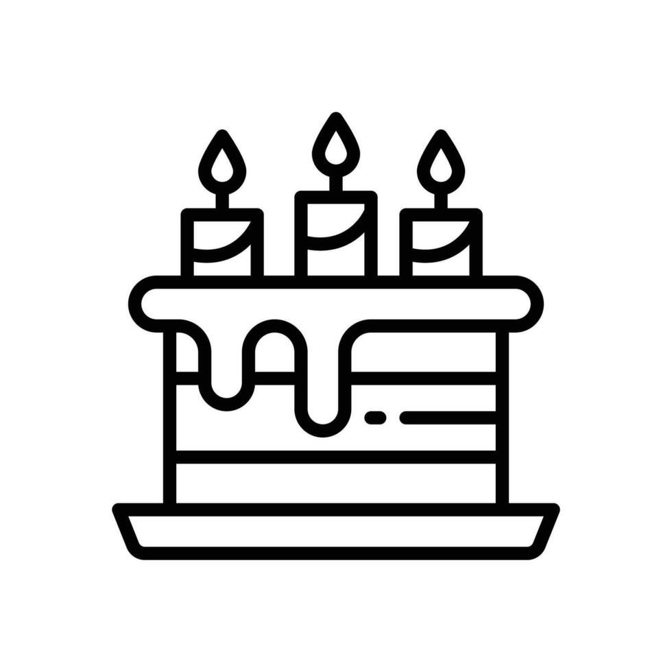 compleanno torta icona. vettore linea icona per il tuo sito web, mobile, presentazione, e logo design.