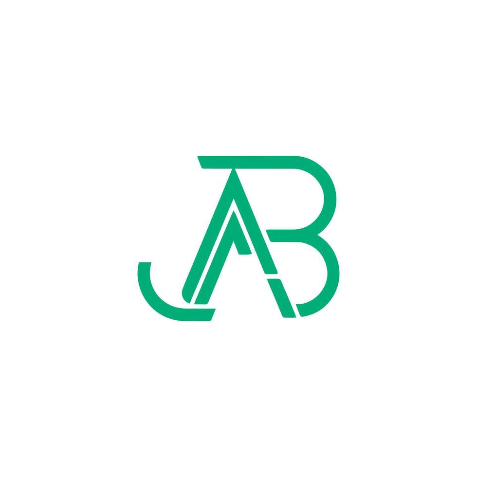 il primo astratto digitale alfabeto 'ab' lettera logo. minimalista carattere tipografico, creativo urbano moderno futuristico font, e astratto. vettore illustrazione