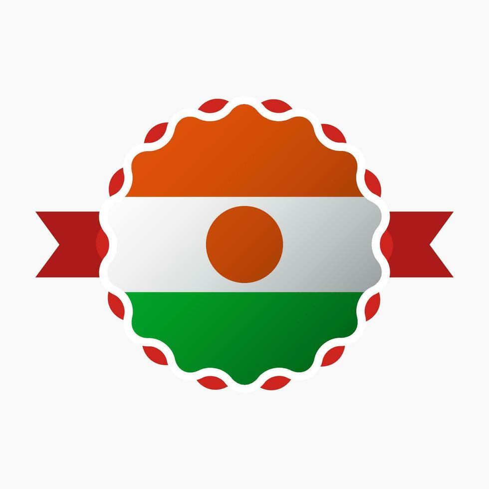 creativo Niger bandiera emblema distintivo vettore