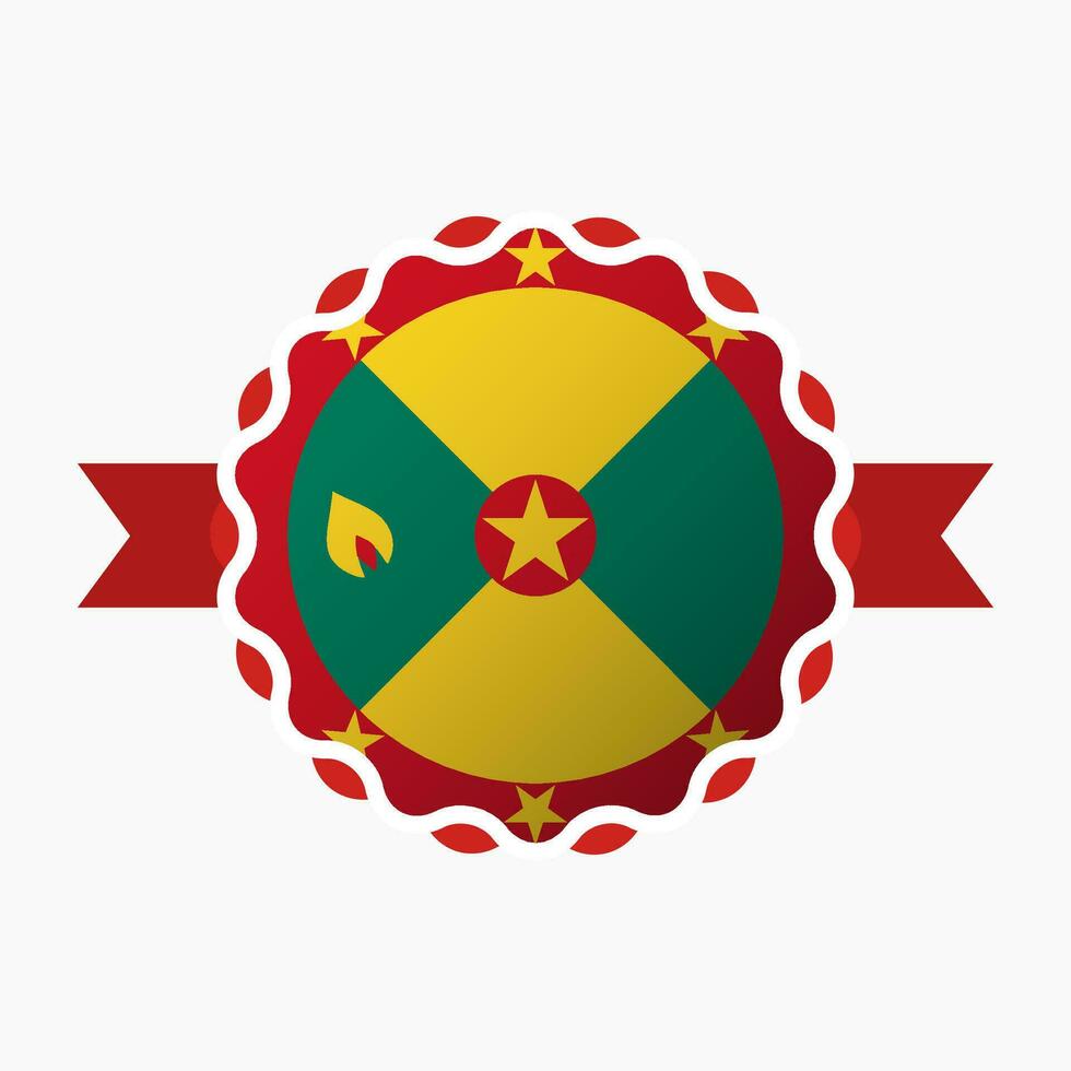 creativo grenada bandiera emblema distintivo vettore