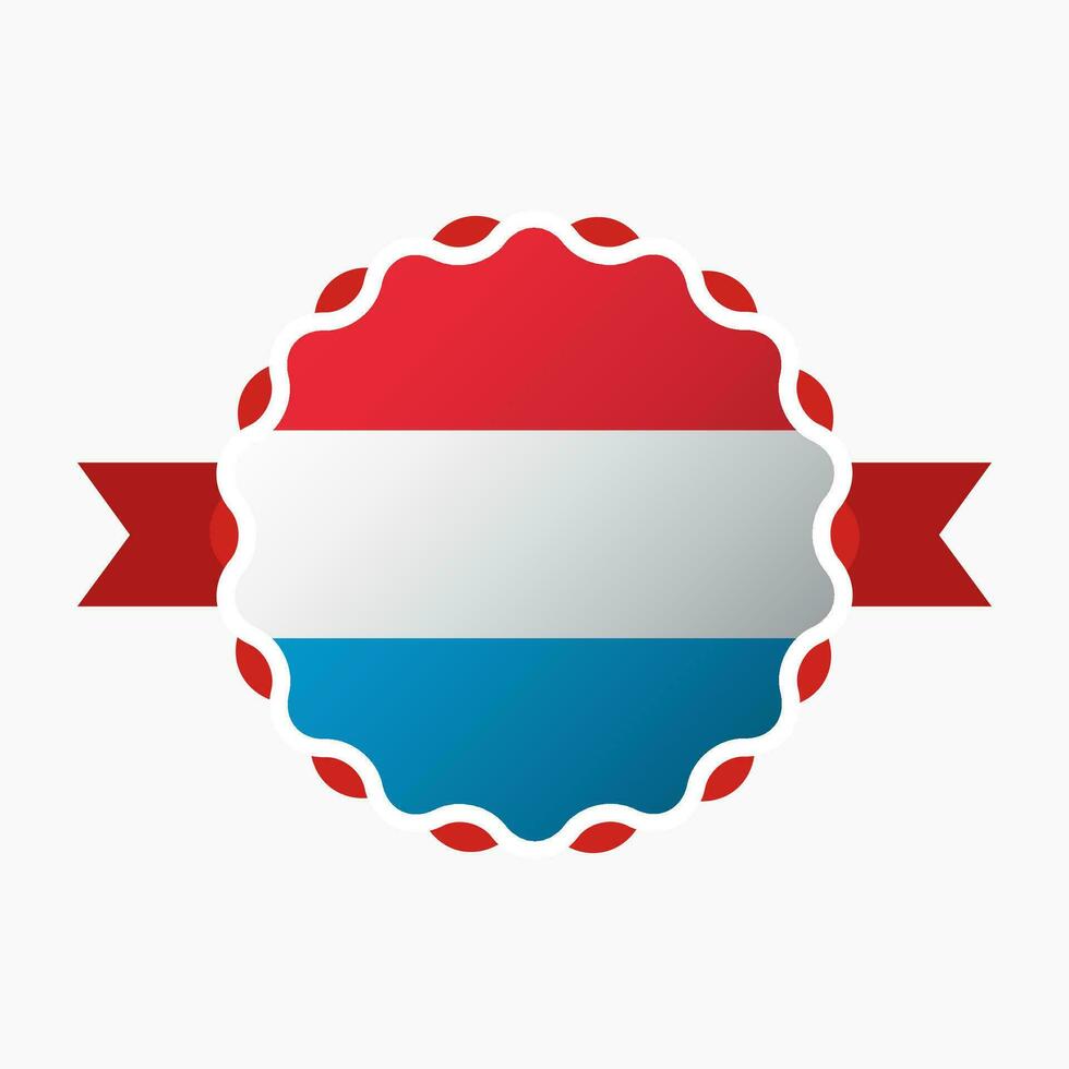 creativo lussemburgo bandiera emblema distintivo vettore