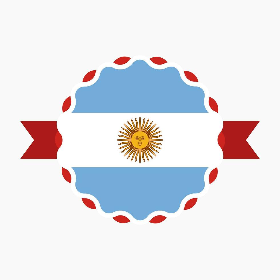 creativo argentina bandiera emblema distintivo vettore