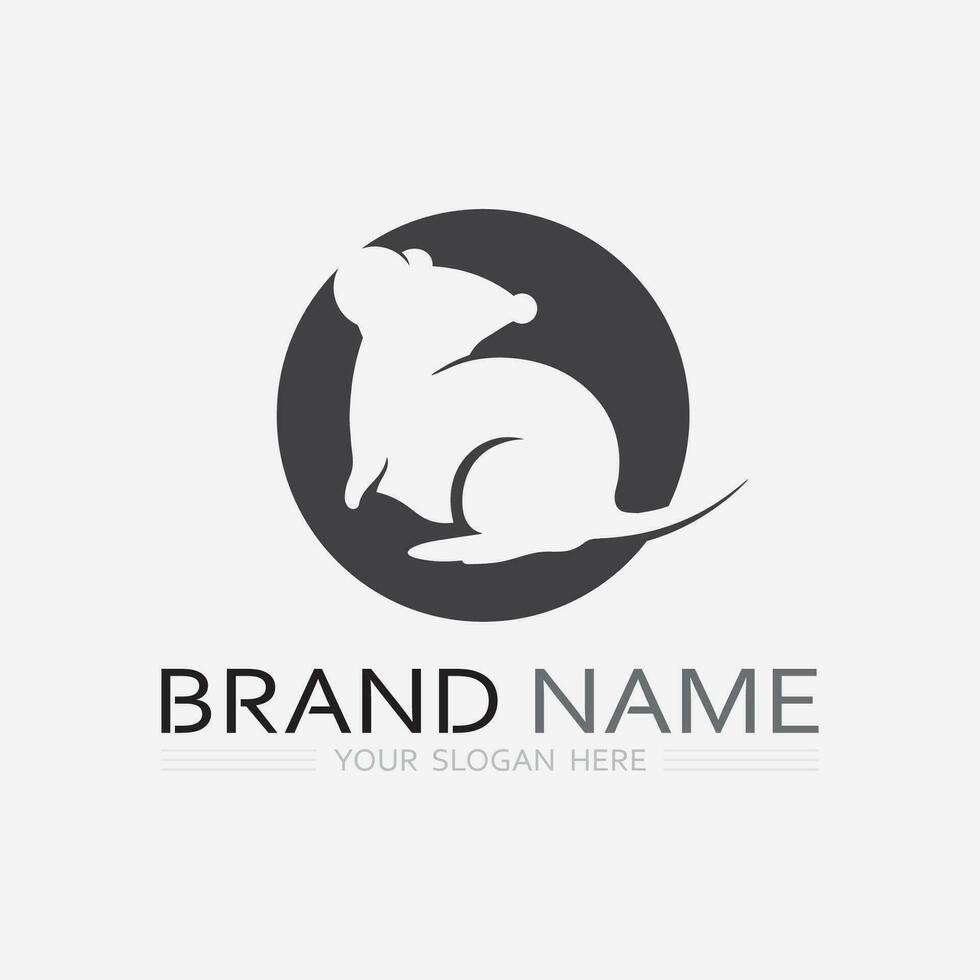 topo logo e animale vettore design illustrazione