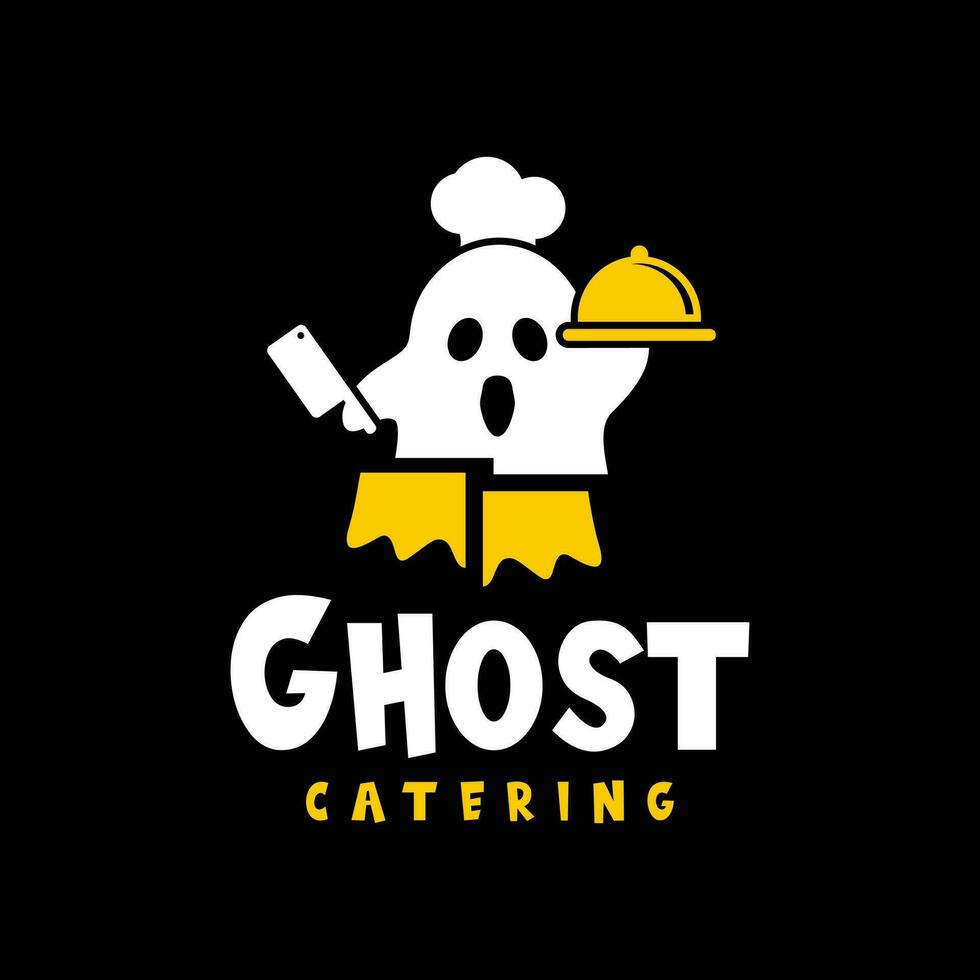 ristorazione fantasma vettore illustrazione logo