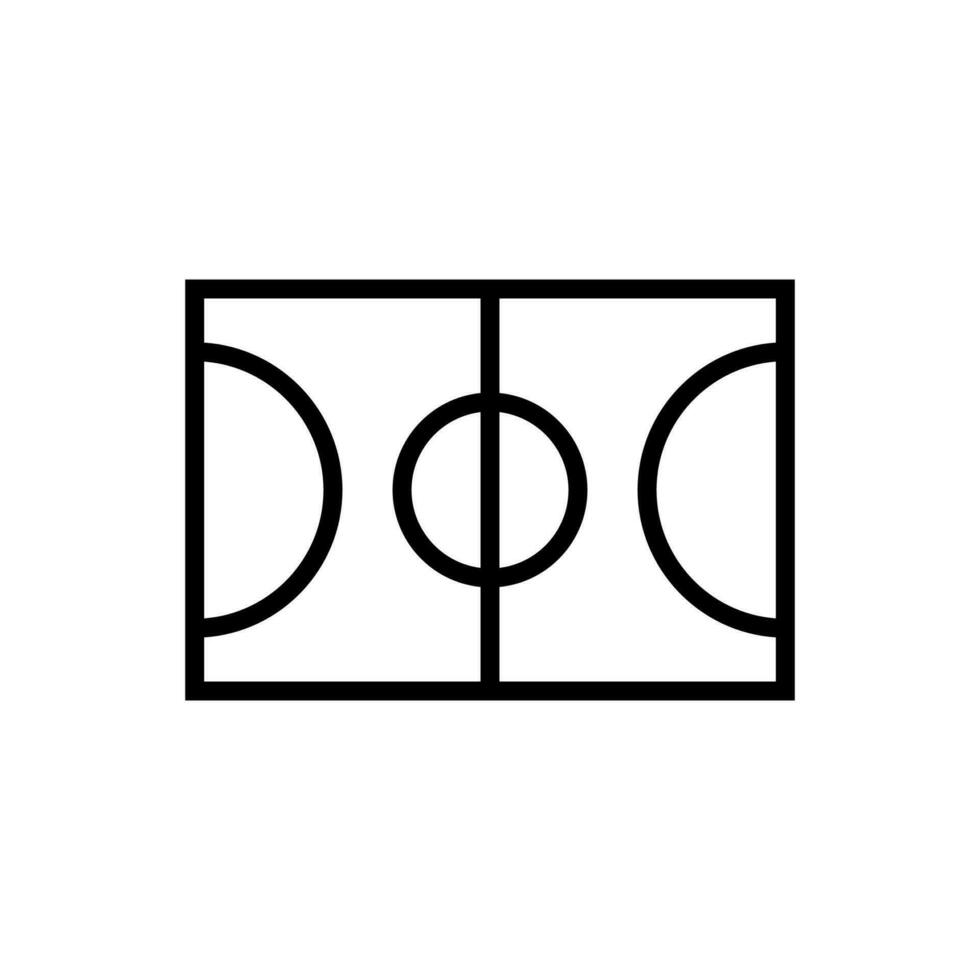 calcio campo icona semplice design stadio icona logo design vettore
