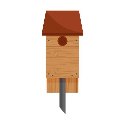 Birdhouse di legno vettore