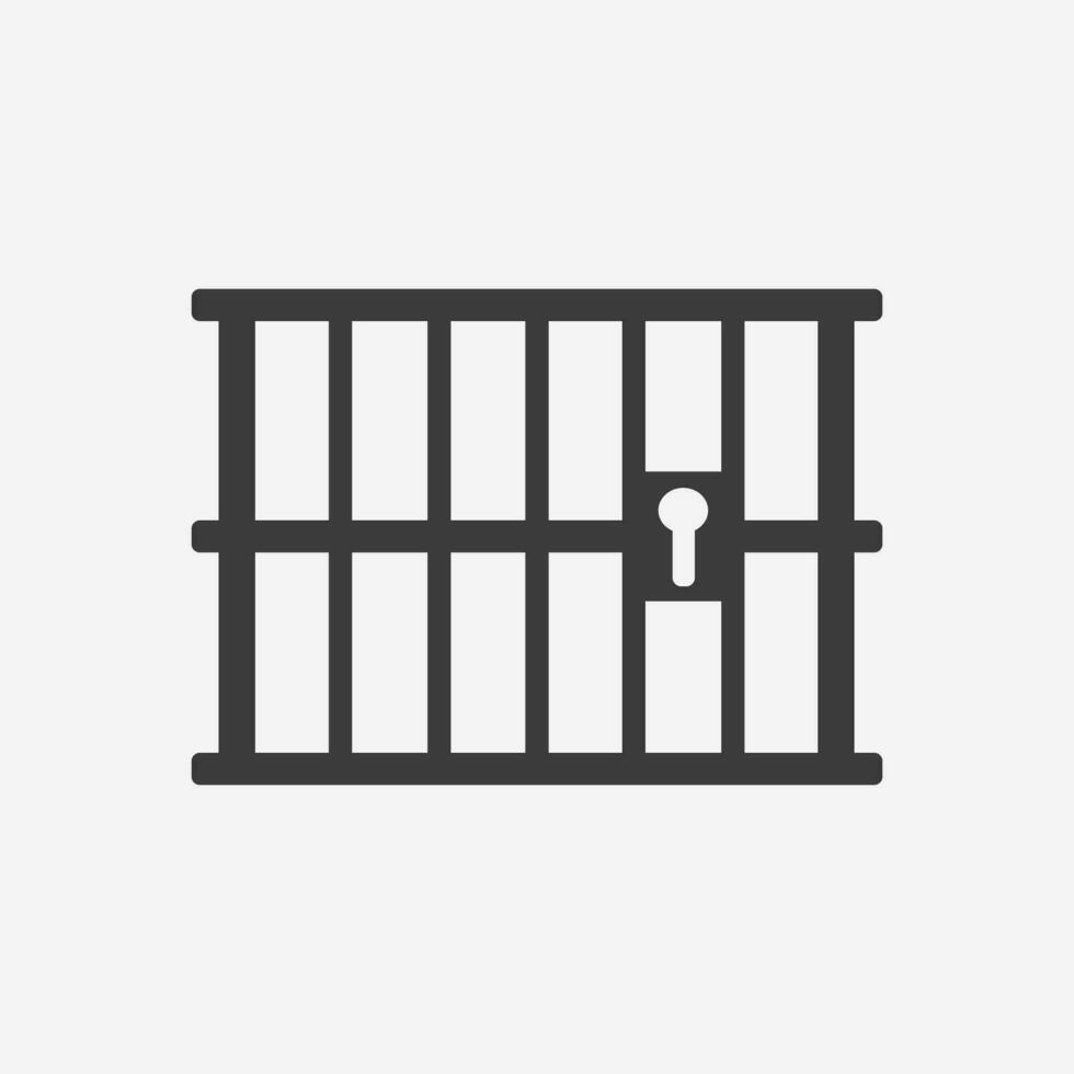 prigione prigione icona vettore. colpevole simbolo vettore