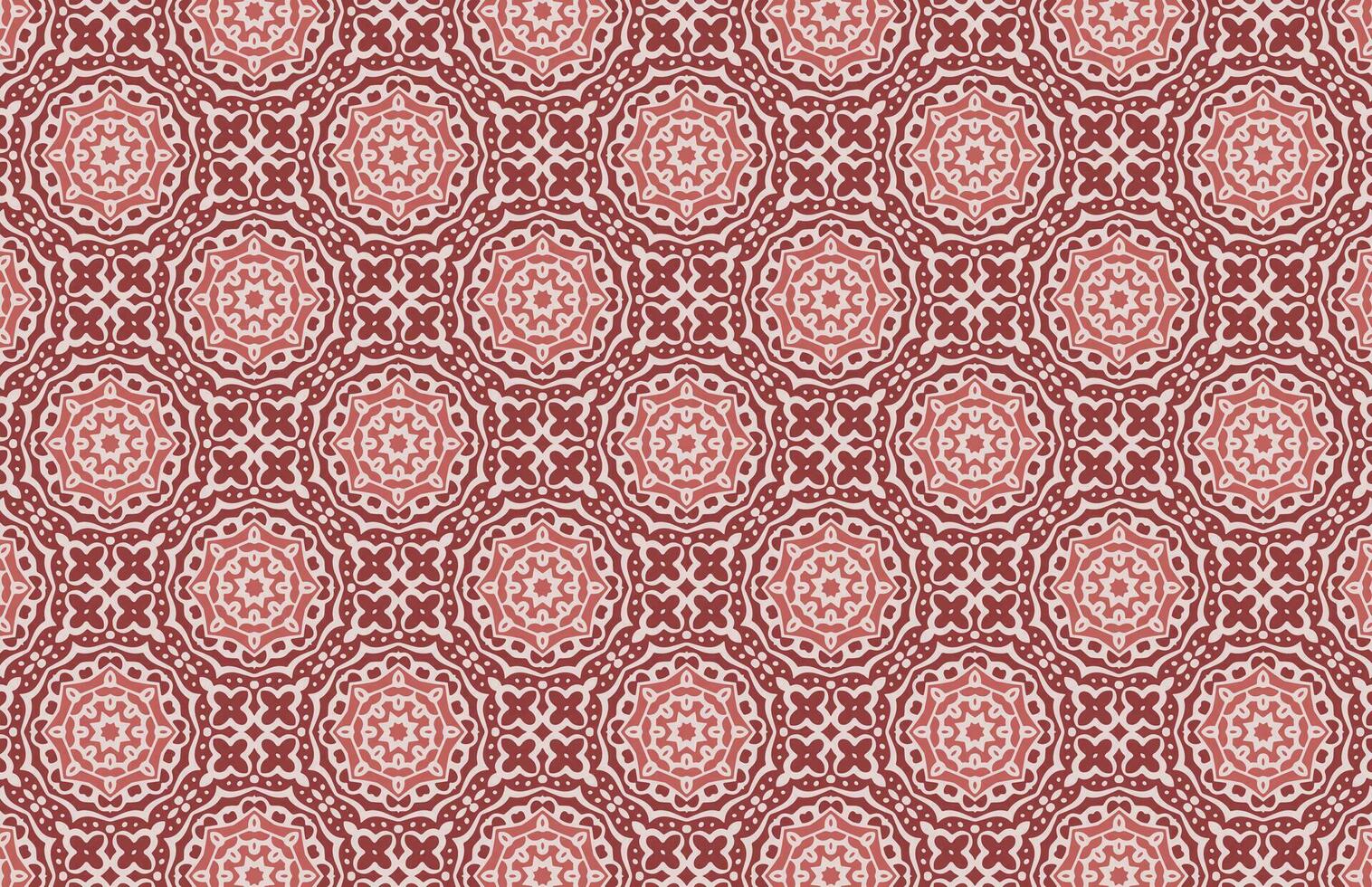 tradizionale rosso mandala tessuto design modello vettore