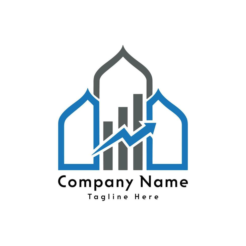 moschea finanziario logo design icona vettore