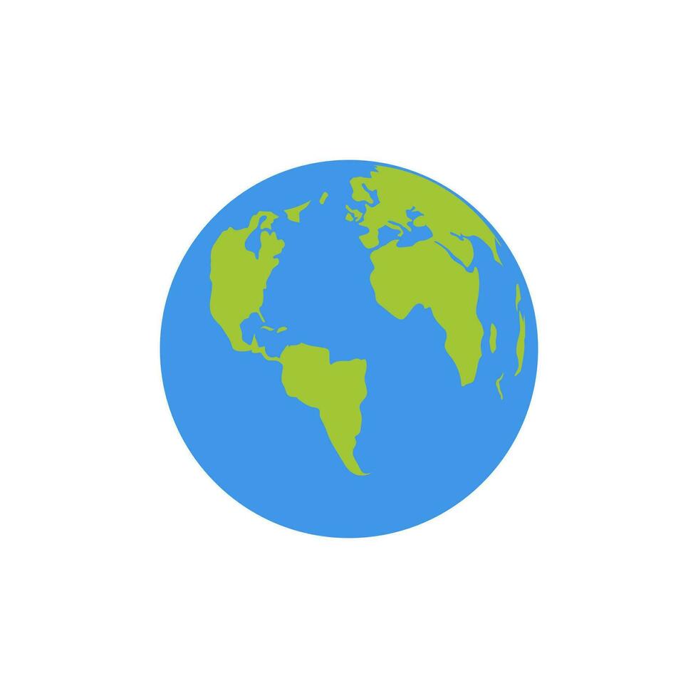 terra globi isolato su bianca sfondo. piatto pianeta terra icona. vettore illustrazione.