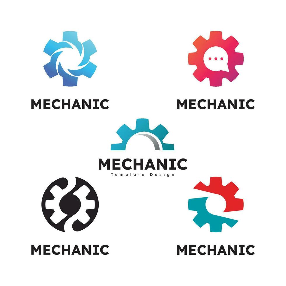 Ingranaggio logo icona design modello elementi vettore