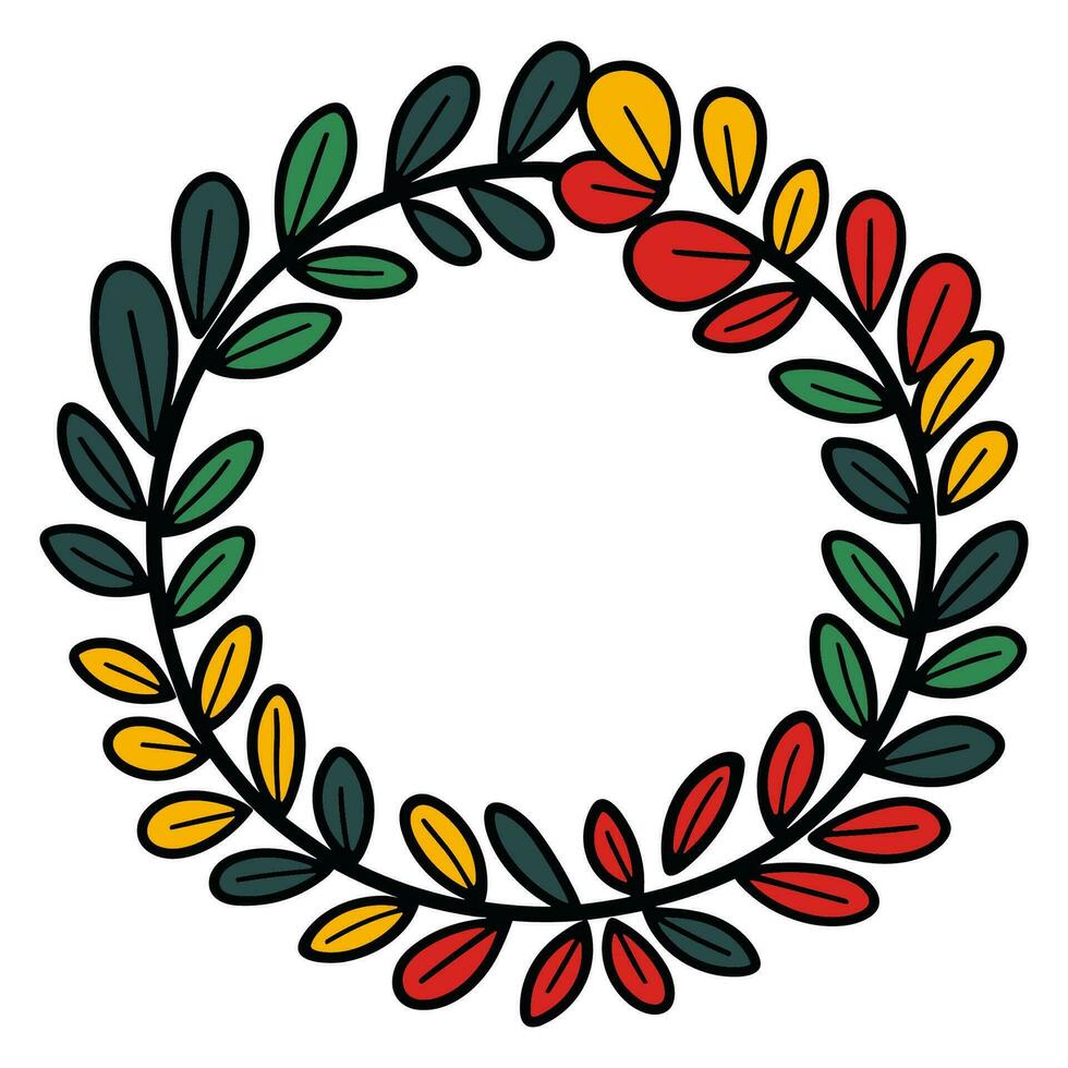 un' Natale fiore ghirlanda vettore, colorato fiore ghirlanda illustrazione vettore