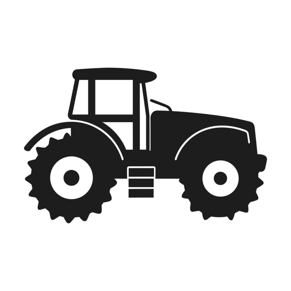 un' trattore vettore nero clipart gratuito, un' azienda agricola trattore silhouette