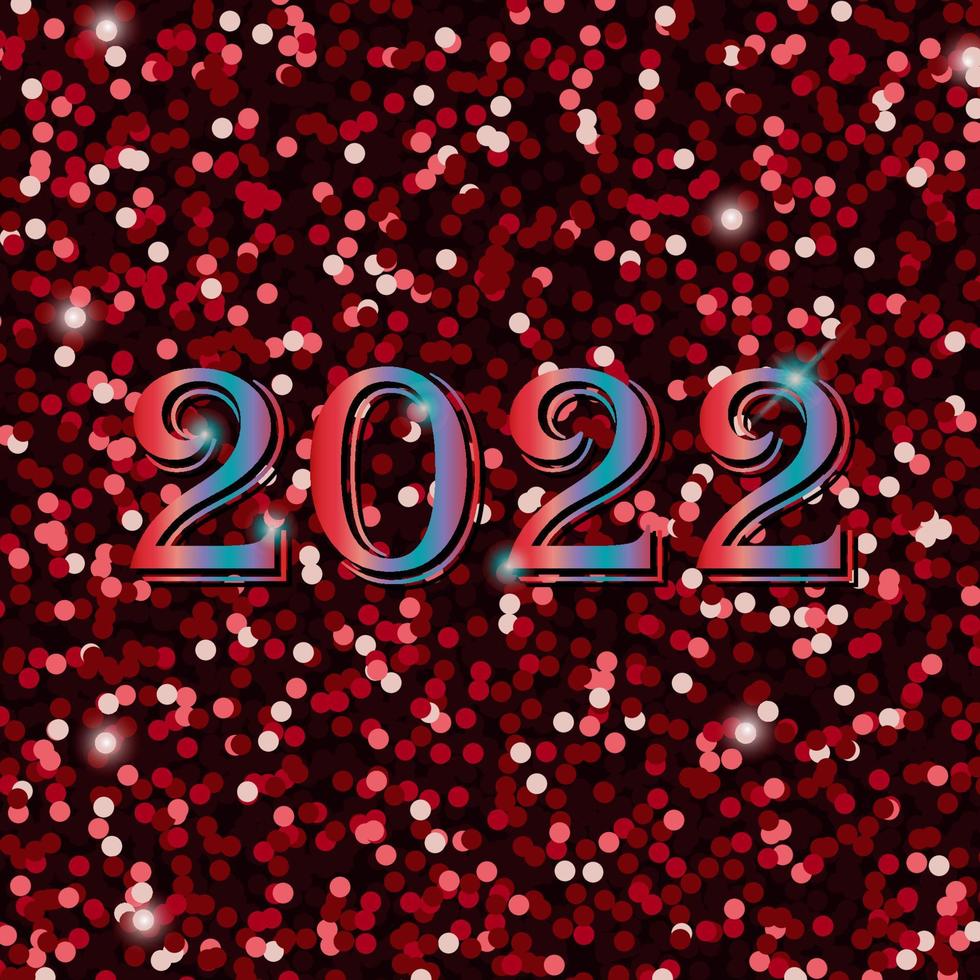 modello di poster per il nuovo anno 2022. bandiera di festa di vettore. vettore