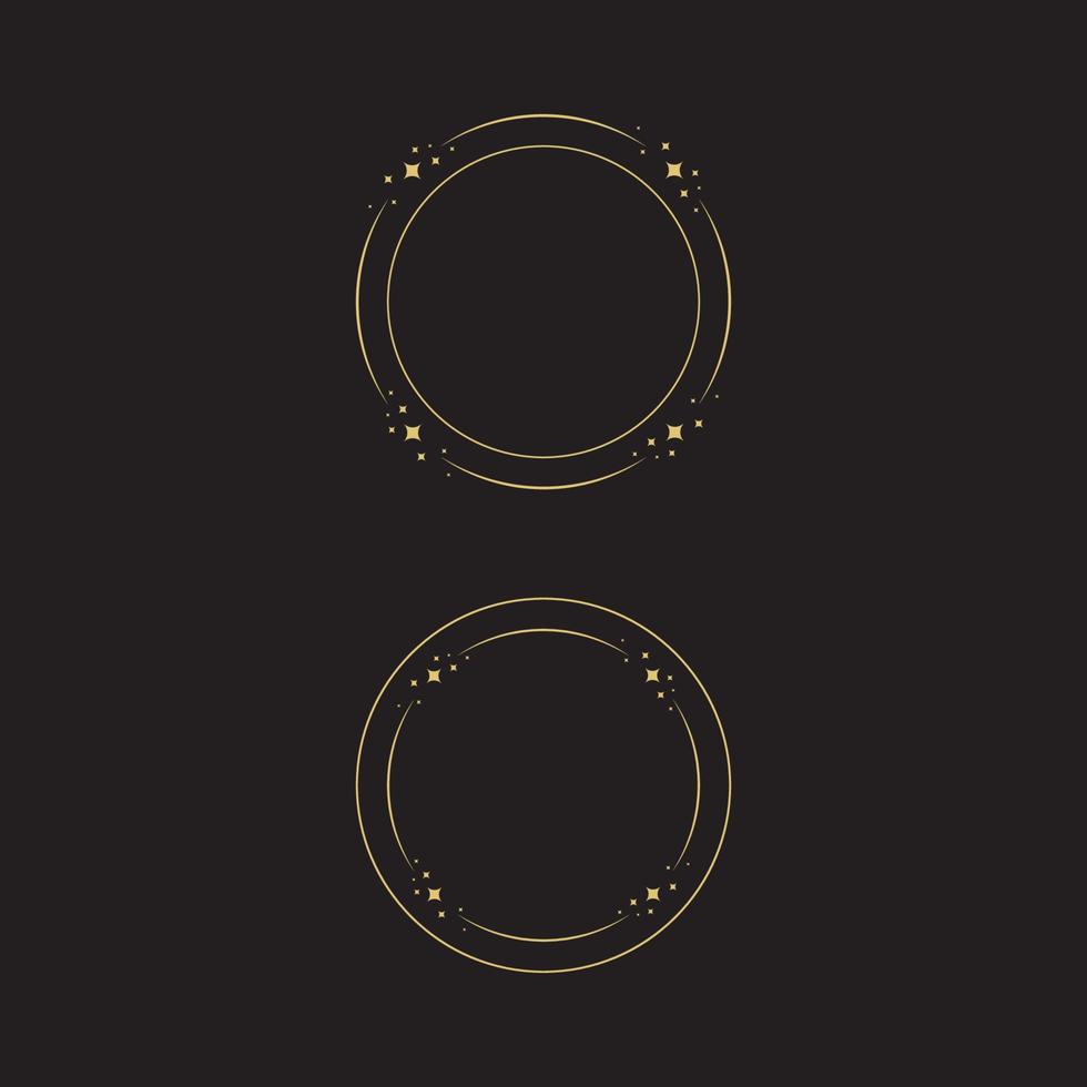 illustrazione del disegno dell'icona di vettore della stella del cerchio