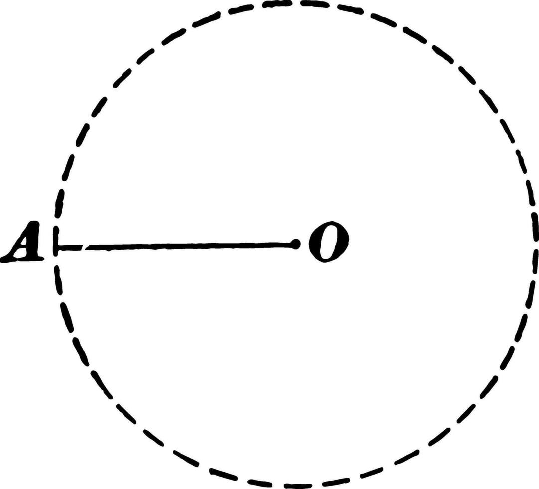 raggio di cerchio Vintage ▾ illustrazione. vettore