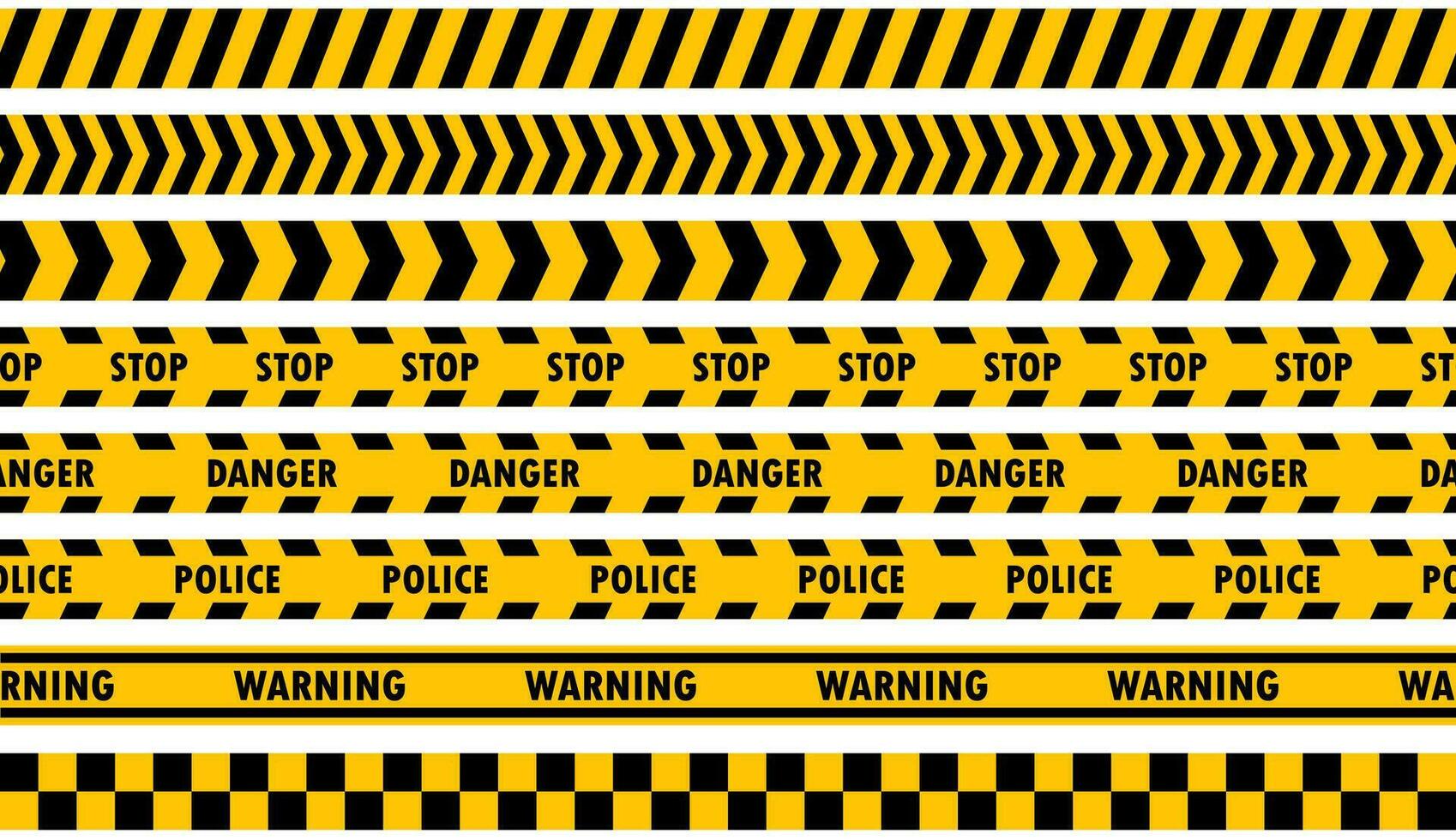 avvertimento etichetta, avvertimento nastro, Pericolo segni vettore. vettore