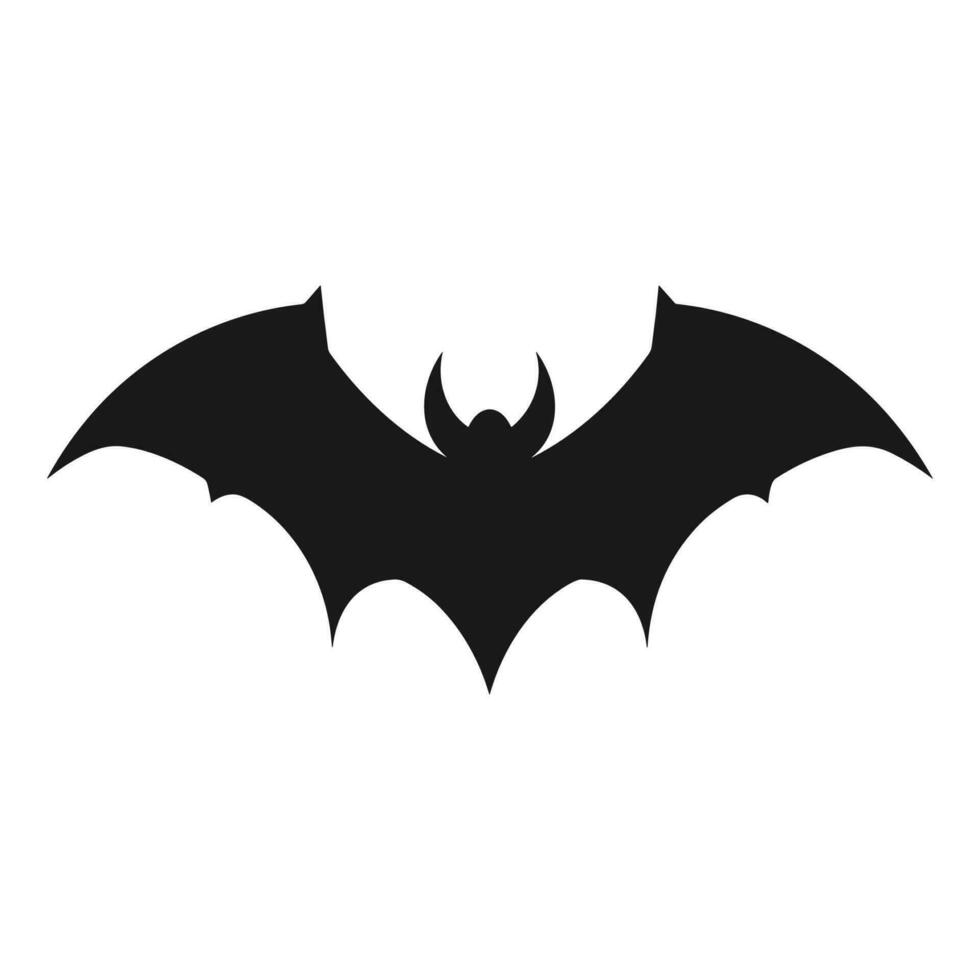 vampiro vettore isolato su un' bianca sfondo, un' silhouette di pipistrello volante