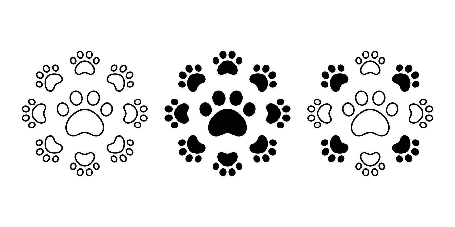 cane zampa vettore orma icona gatto francese bulldog cartone animato simbolo personaggio illustrazione scarabocchio design