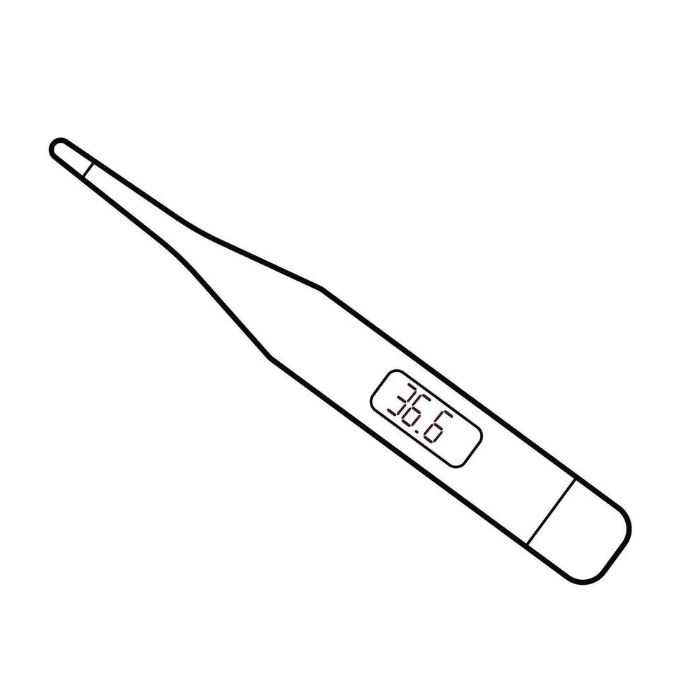 termometro, schema illustrazione di medico dispositivo per bambini e adulti, elettronico termometro vettore