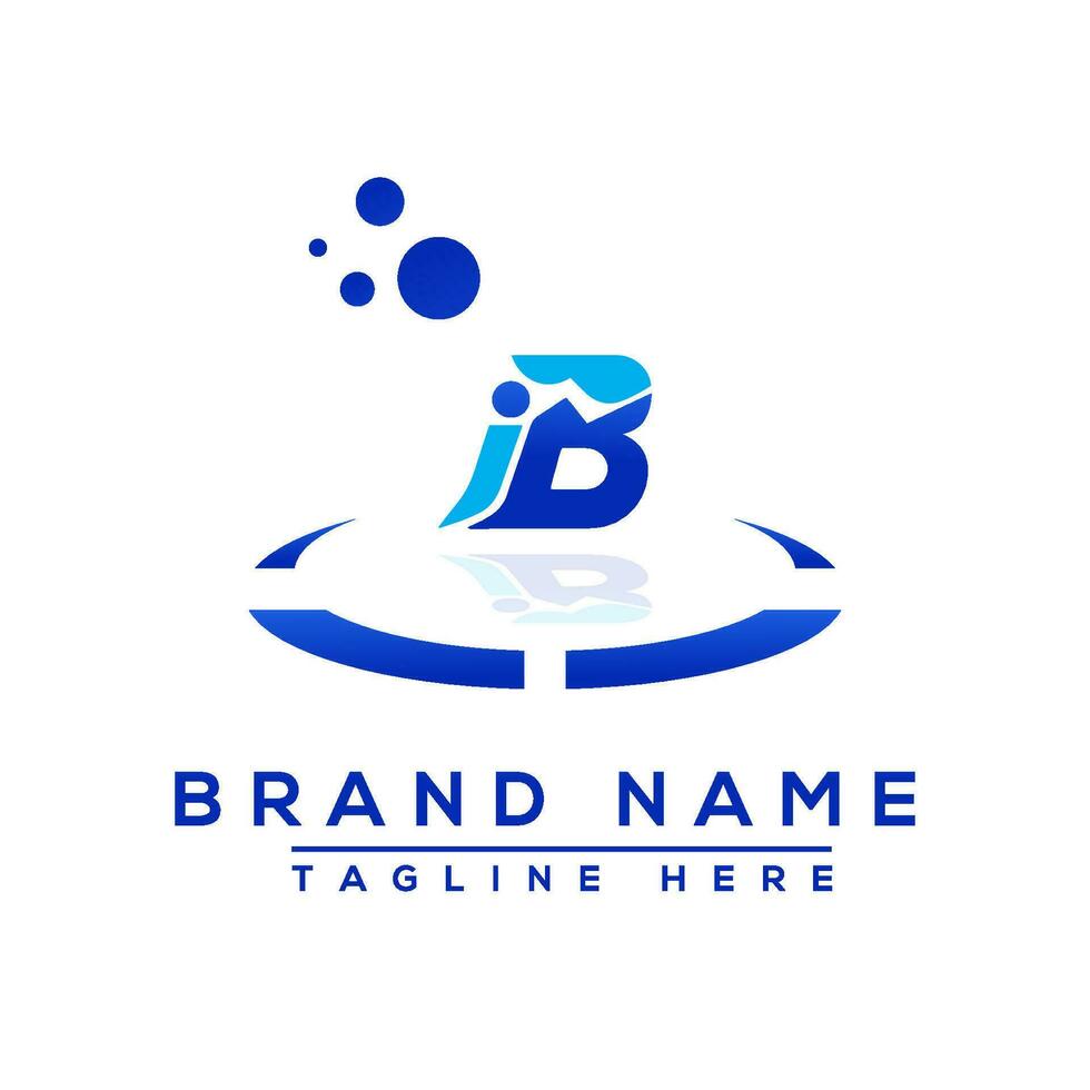 lettera ib blu professionale logo per tutti tipi di attività commerciale vettore