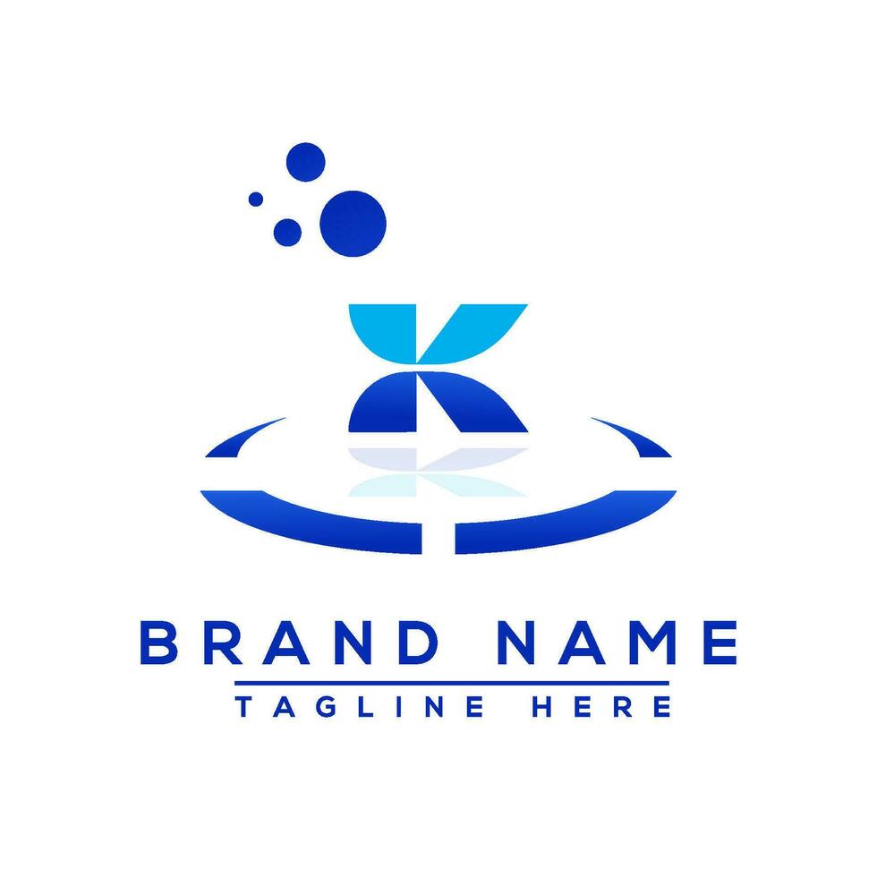 lettera kx blu professionale logo per tutti tipi di attività commerciale vettore