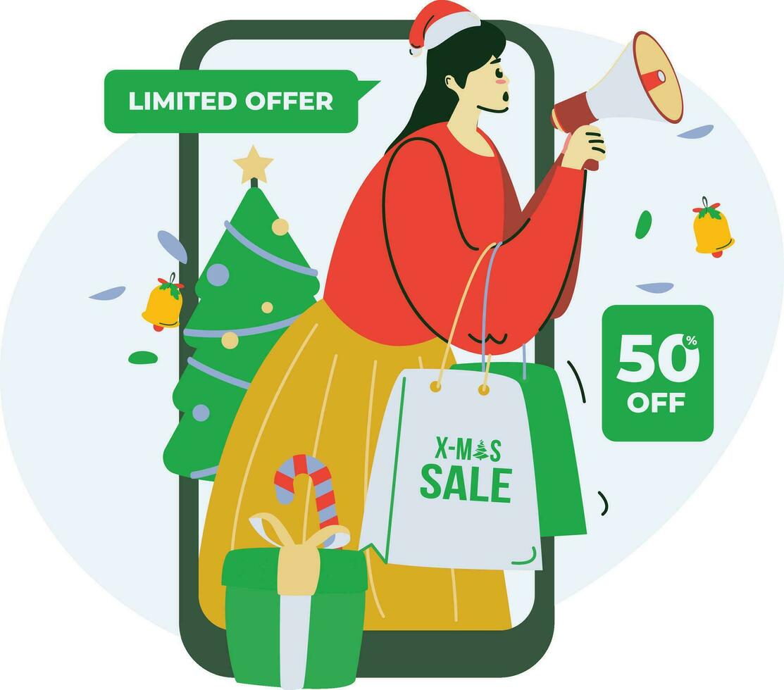 Natale vendita illustrazione vettore