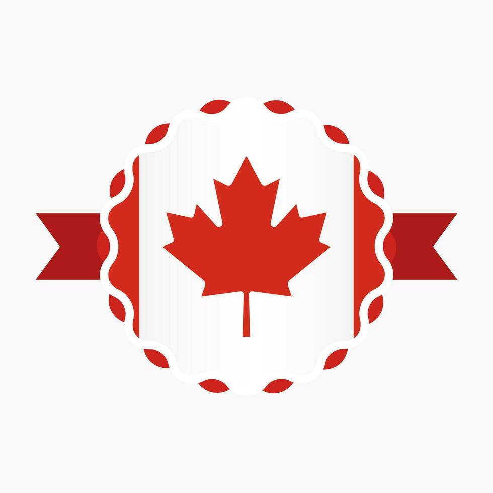 creativo Canada bandiera emblema distintivo vettore