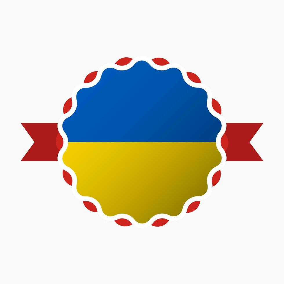 creativo Ucraina bandiera emblema distintivo vettore