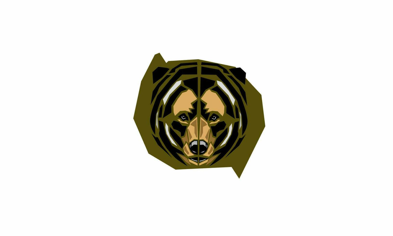 orso logo, orso testa logo illustrazione, unico e attraente orso viso logo creativo design. vettore