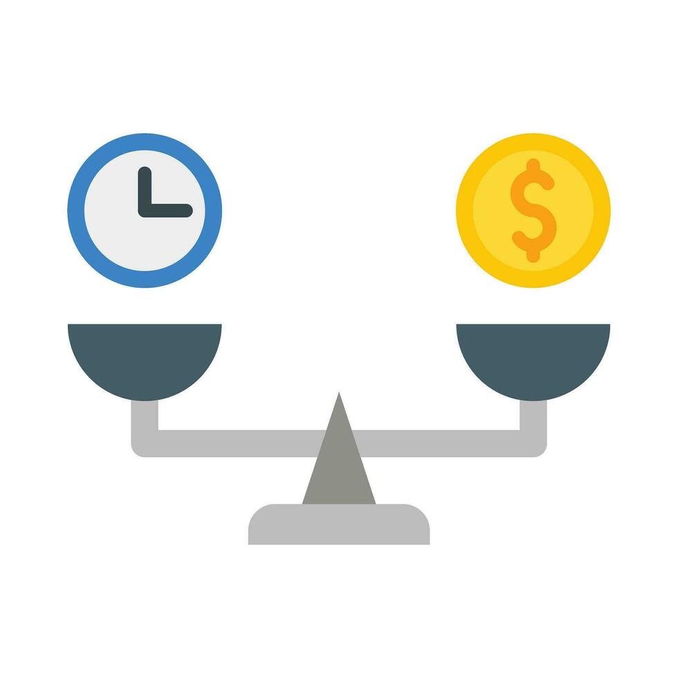 tempo è i soldi vettore piatto icona per personale e commerciale uso.