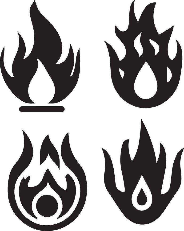 fuoco icona vettore illustrazione 2