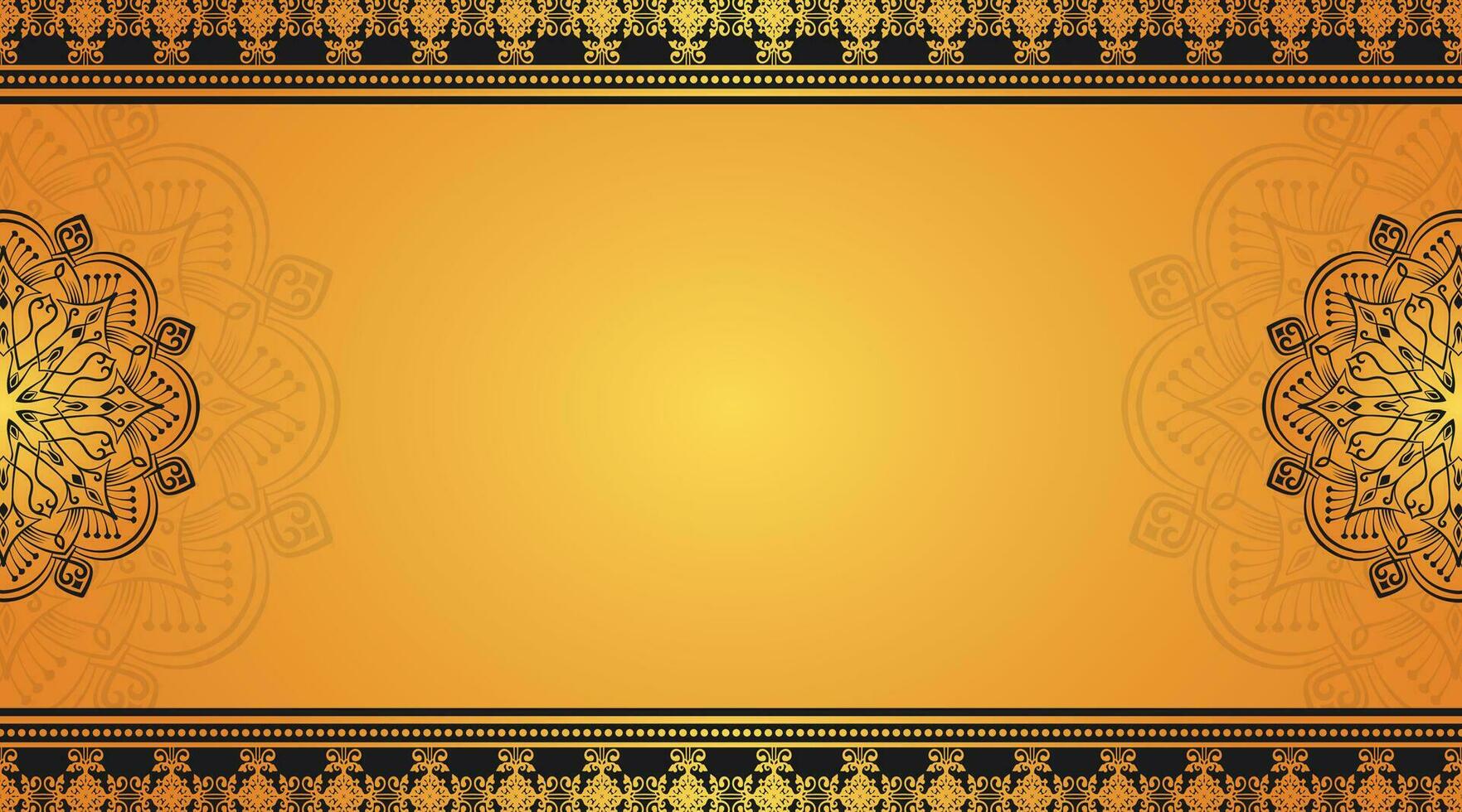 giallo sfondo, con ornamentale mandala vettore