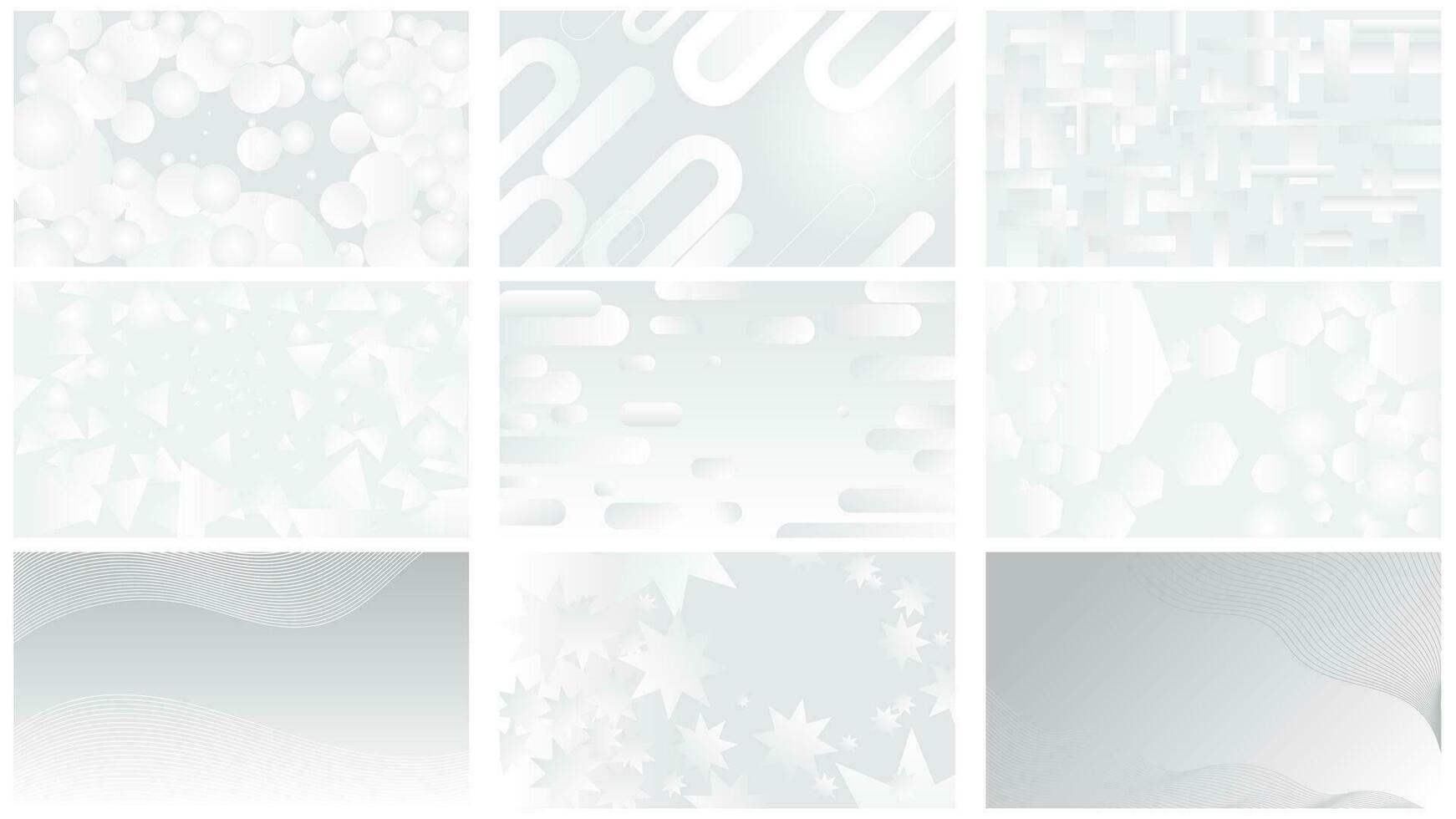 astratto vettore impostato sfondo impostato bianca sfondo nel moderno astratto modello disegno, grigio sfondo, lusso sfondo