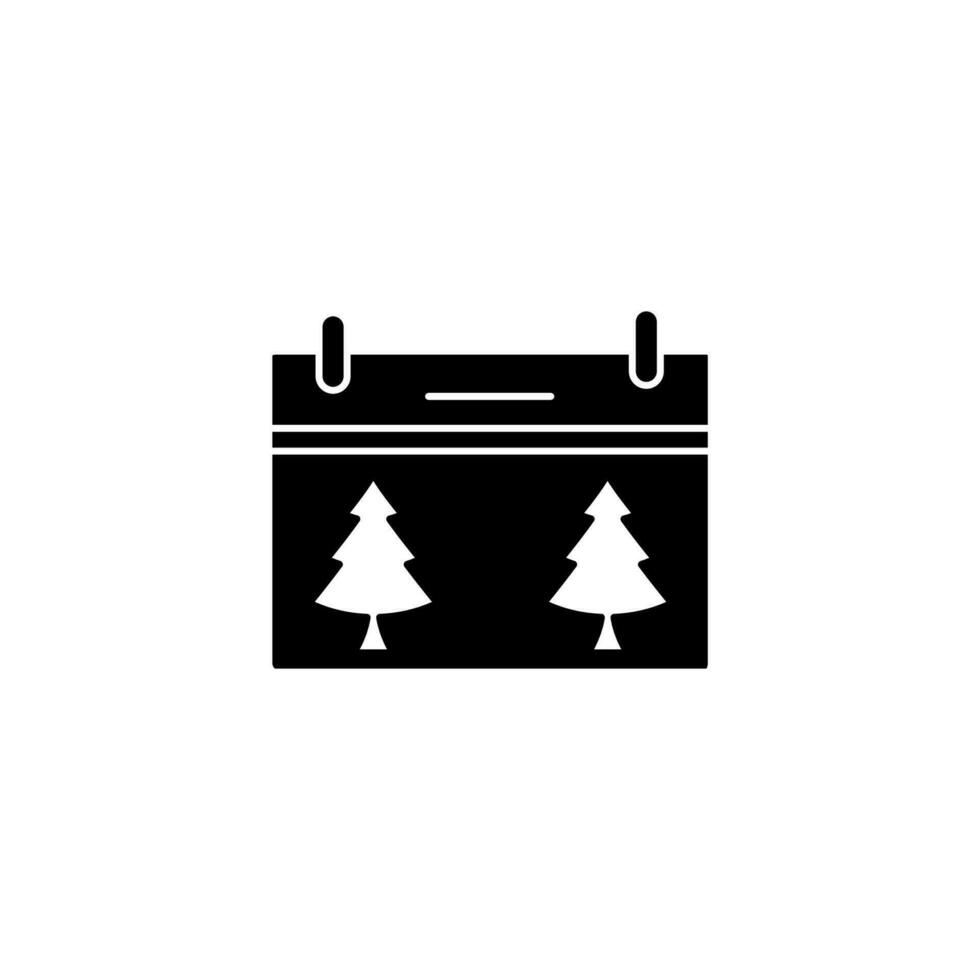 Natale calendario concetto linea icona. semplice elemento illustrazione. Natale calendario concetto schema simbolo design. vettore