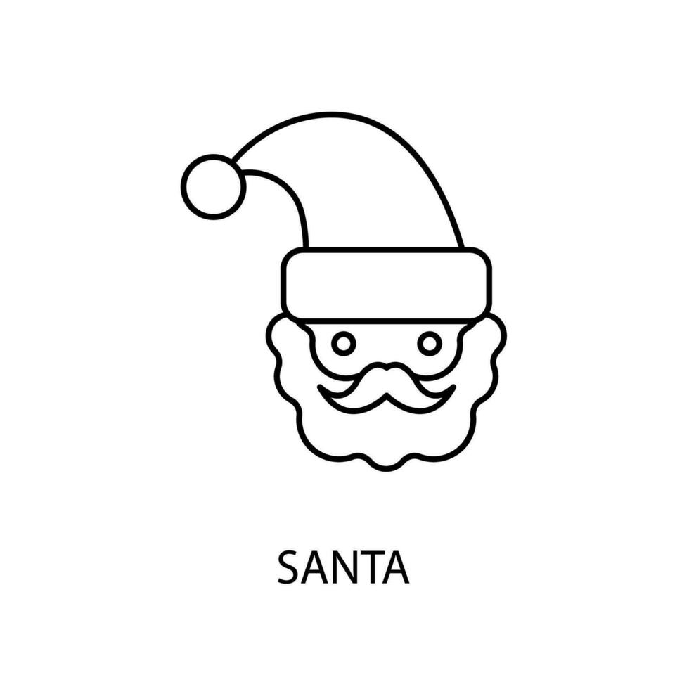 Santa Claus concetto linea icona. semplice elemento illustrazione. Santa Claus concetto schema simbolo design. vettore