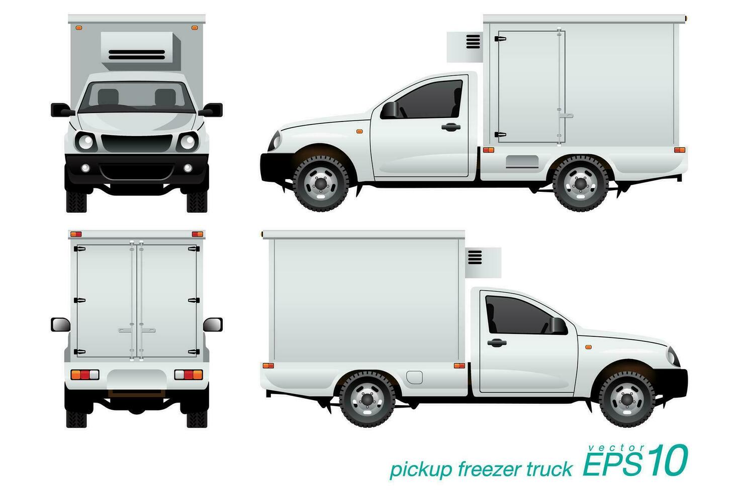Raccogliere camion con frigorifero contenitore vettore
