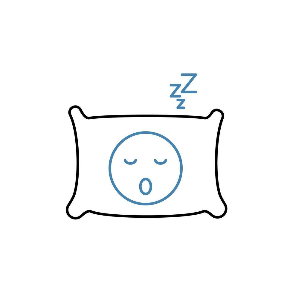 addormentato concetto linea icona. semplice elemento illustrazione. addormentato concetto schema simbolo design. vettore