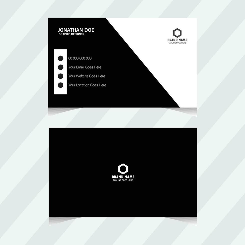 semplice nero e bianca attività commerciale carta design. vettore