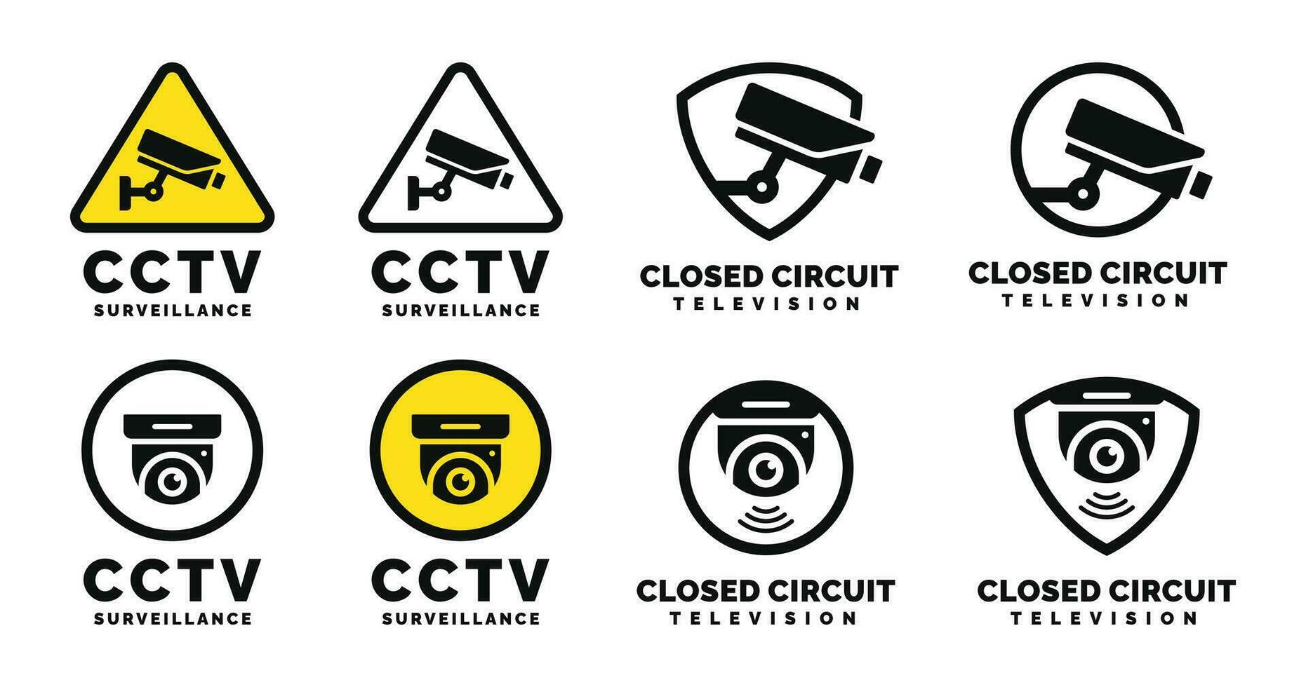 cctv logo design vettore illustrazione