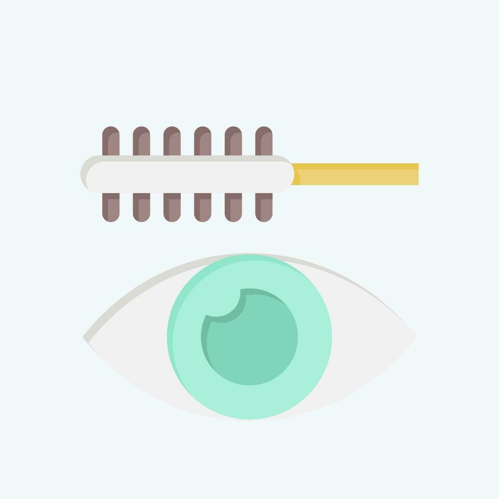 icona mascara. relazionato per cosmetico simbolo. piatto stile. semplice design modificabile. semplice illustrazione vettore